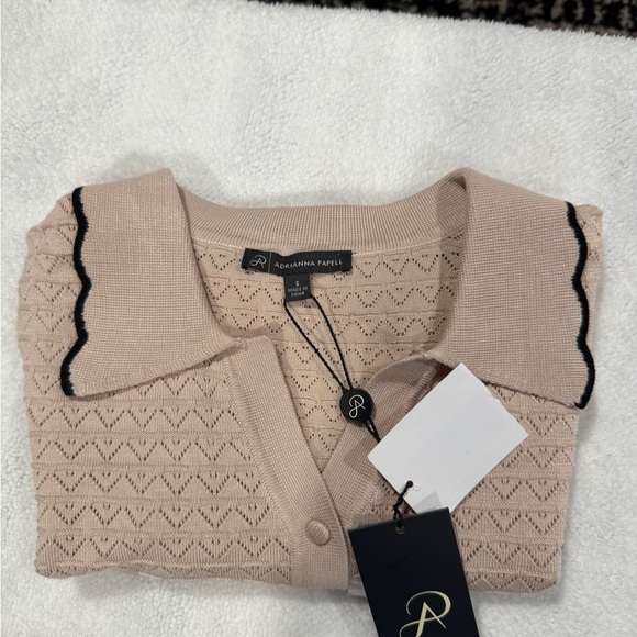 ADRIANNA PAPELL Beige Short Sleeve women t-Shirt - Picture 4 of 9